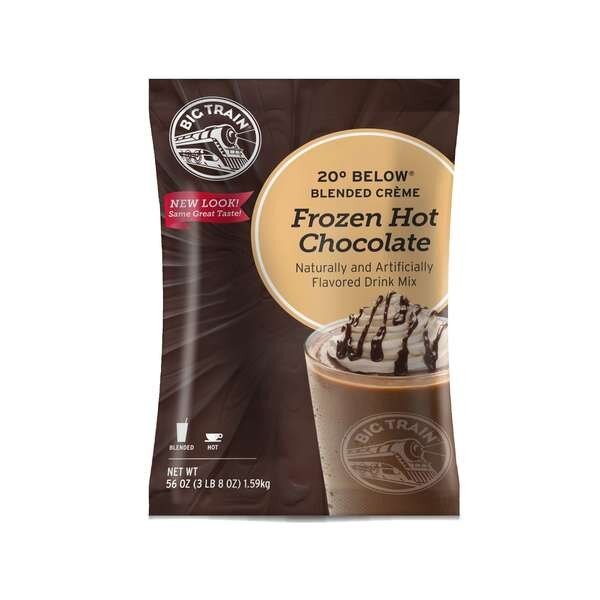 Big Train 20 Degrees Below Frozen Hot Chocolate Drink Mix 3.5lbs, PK5, Big Train, Mfr#: BT.650500